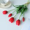 2 Stück 5 Köpfe Künstliche Tulpen Blumen Real Touch Luxus Silikon Kunstblume Haus Zimmer Hochzeit Dekoration Brautstrauß