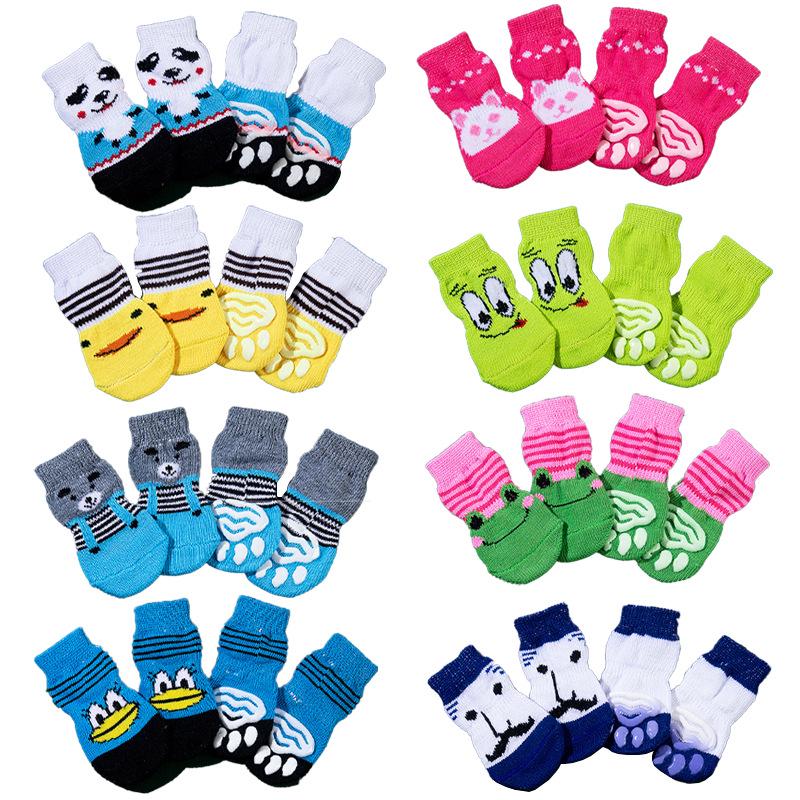 

High-Quality Non-Slip Pet Socks for Dogs and Cats - 4 Pack Large