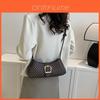 Stylish Vintage Shoulder Bag For Women Chic Pu Fabric Crossbody Purse In Brown And White