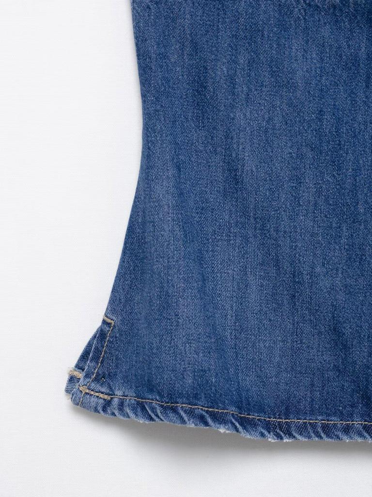 2025 Summer Fashion Backless Slim-Fit Denim Tank Top