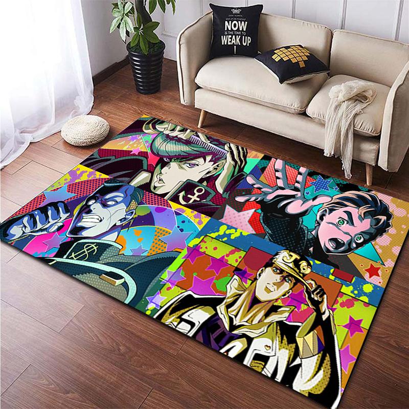 Jojo's Bizarre Adventure Carpet for Living room,Non Slip BATHROOM mat,Portable Lightweight Picnic Mat,bedroom Decor Rug