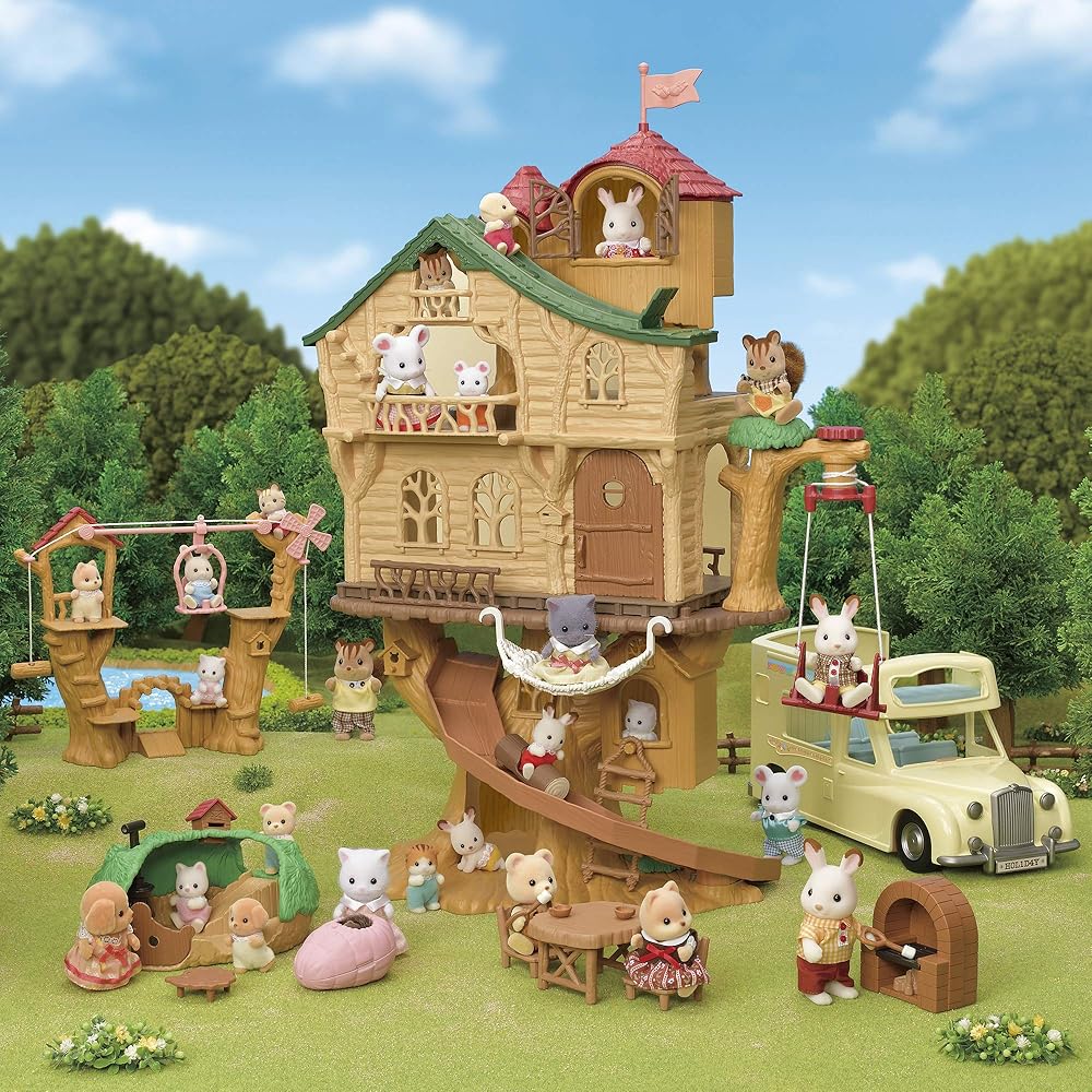 Sylvanian Families Family Trip Cute Ropeway Set Toy Dollhouse for Ages 3 and Up