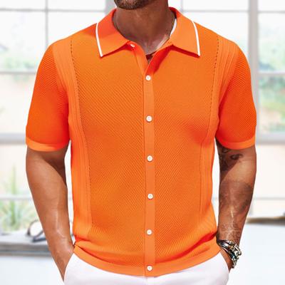 Polo homme neuf en pur coton avec épaules tombantes, coupe ample de haute qualité pour le fitness, polyvalent pour l'exercice quotidien, manches courtes, décontracté