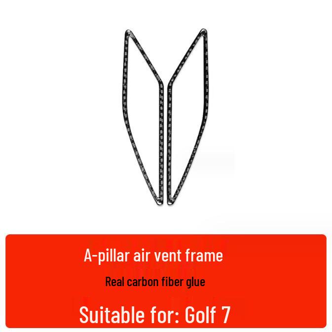 Compatible Carbon Fiber Interior Accessories for VW Golf 7: Console, Gear Shift, Cup Holder, A/C, Navigation Decor.