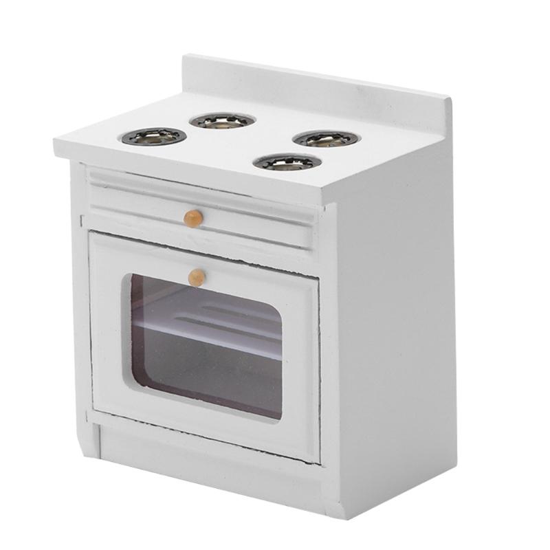 

1Set for Play House Toy Miniature Cooking Cabinet Mini Kitchen Cabinet Set Dollhouse Accessory for Girl’s Pretend for Pl білий