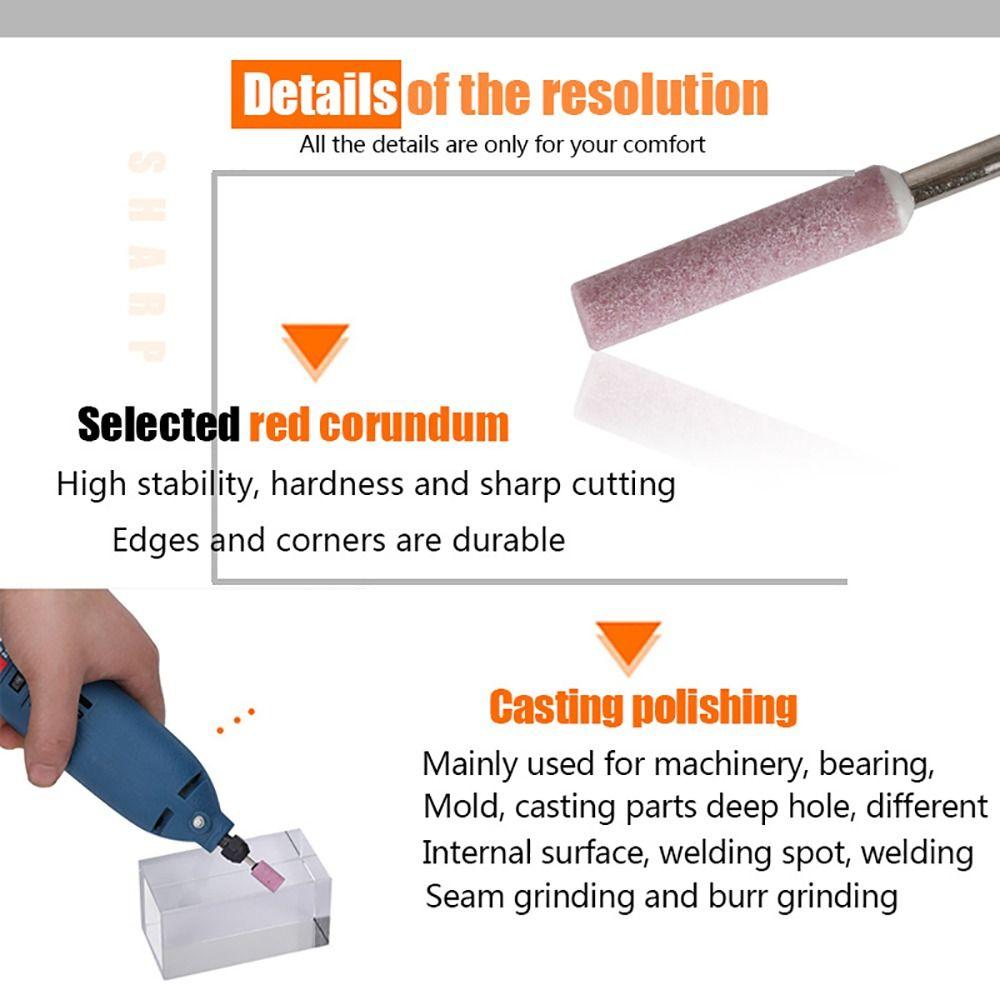 30Pcs Chainsaw Head Grinding Stone File Mounted Points 4/4.8/5.5/6mm Chainsaw Sharpener Stones Sharpening Carving Tools