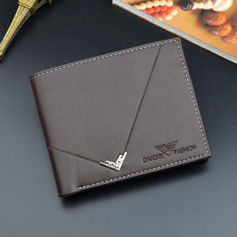 Vintage Design Men Short Wallets Artificial Leather Card Holder Purse for Man Male Business Soft Wallet Purses