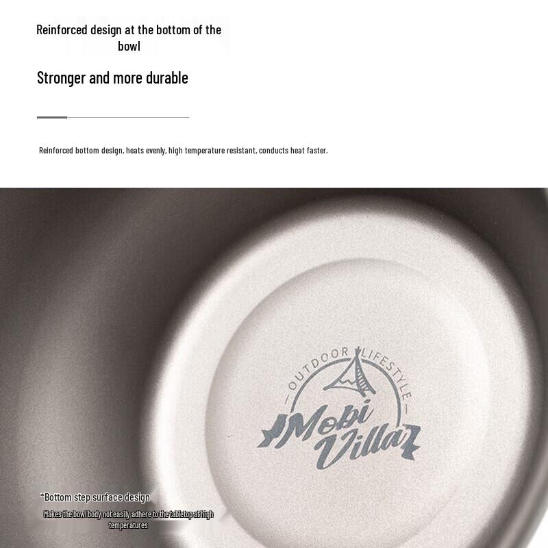 MOBIGARDEN 300ML Titanium Camping Bowl