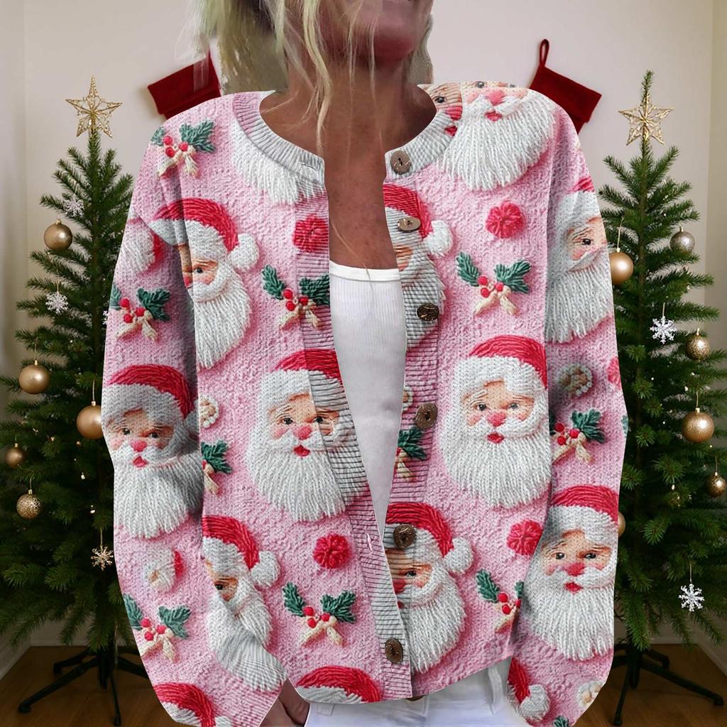 Women'S Christmas Sweater Cute Fun Christmas Sweater Fall And Winter Long Sleeve Knitted Sweater