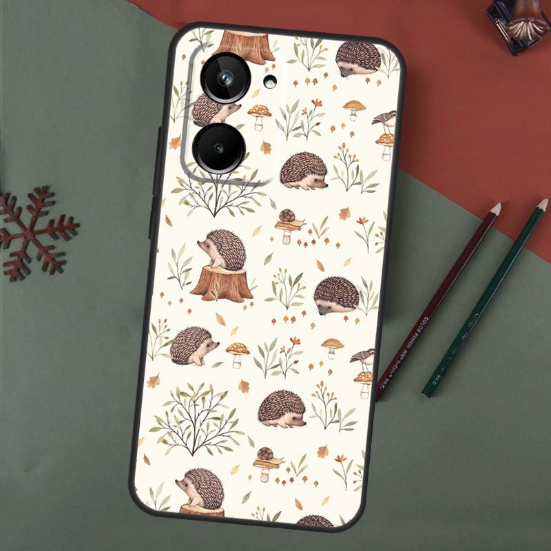 Cute Hedgehog Case For Realme 15 Pro GT7 GT6 C65 C67 C61 C53 C55 C51 C35 C63 C71 C75 11 12 13 14 Pro Plus