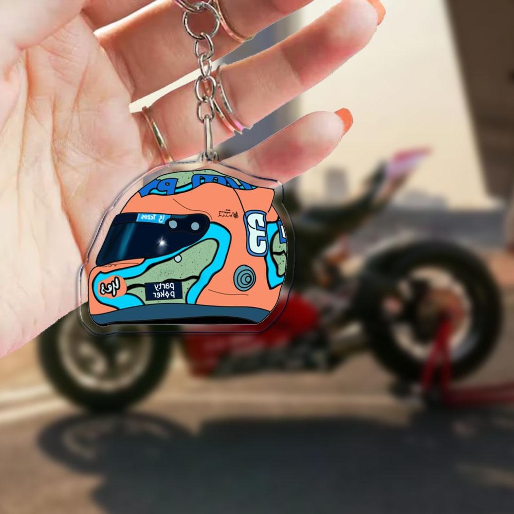 Fast Furious Rennmotorrad Schlüsselanhänger für Zubehör Tasche Fahrradhelm Fahrer Anhänger Schlüsselkette Schlüsselring Schmuck Fans Geschenk
