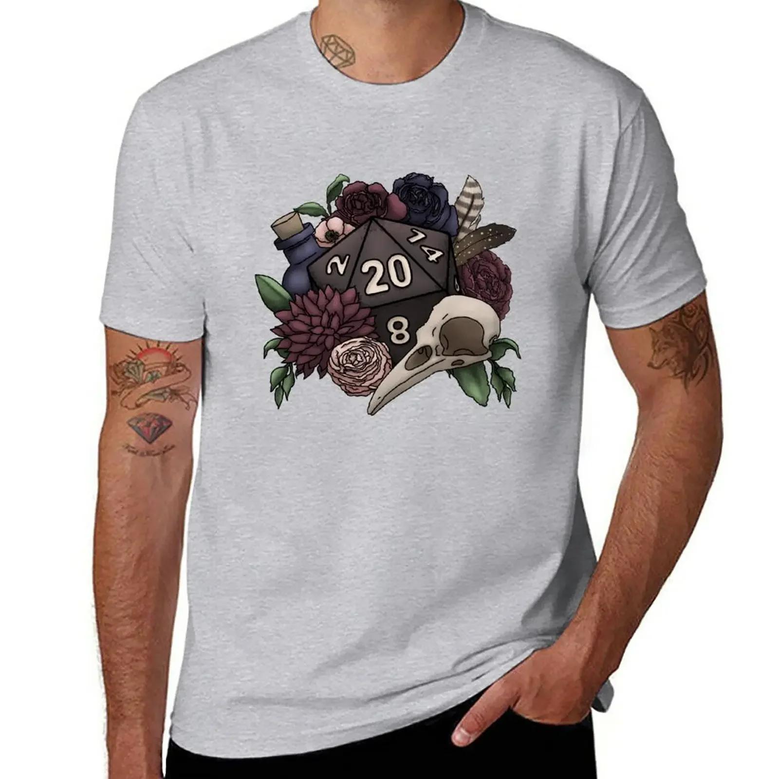 Necromancer D20 Tabletop RPG Gaming Dice TShirt quick drying plus sizes mens clothing S