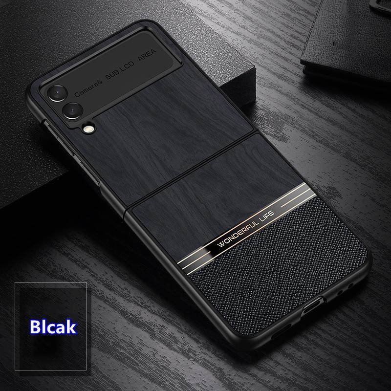 Custodia in pelle di lusso per Samsung Galaxy Z Flip 5 4 5G Custodia protettiva ultra sottile con motivo corteccia per pelle Coque per Samsung Z Flip 4 3 Shell