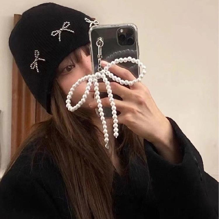 Phone Charm Unique Bowknot Bowknot Keychain Vibrant Beaded Pendant for Cellphone