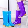 Tall women's rain boots fashion classic rain shoes mother kitchen non-slip wear-resistant waterproof shoes women's rubber shoes overalls cotton shoes