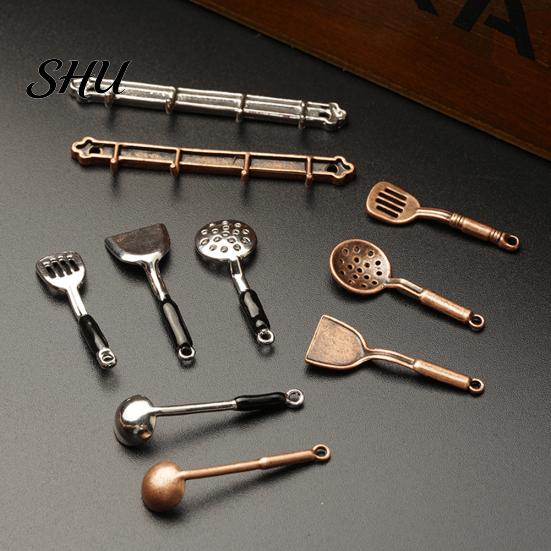 5Pcs Kitchen Dollhouse Miniature Spoon Shovel Cookware Tools DIY Accessories Kit