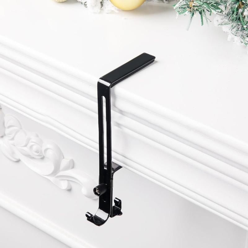 Expandable Mantels Hook For Holiday Decorations Nonslip Practical Iron Stocking Hanger Nonslip Iron Wall Hook