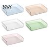 Clear Plastic Desk Organizer Large Capacity for Documents Files Letters A4 Paper Book Notes Mail, Stackable Tray Dormitory Tray, File Storage