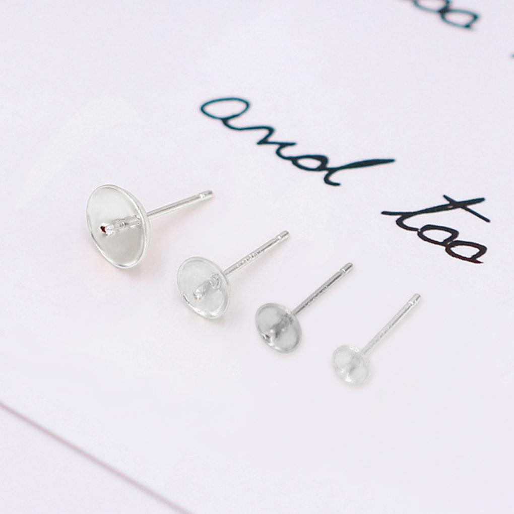 1 Pair Silver Earring Pin Replacement Girls Dangle Earrings Stud Pole Needle DIY Crafting Findings Accessories