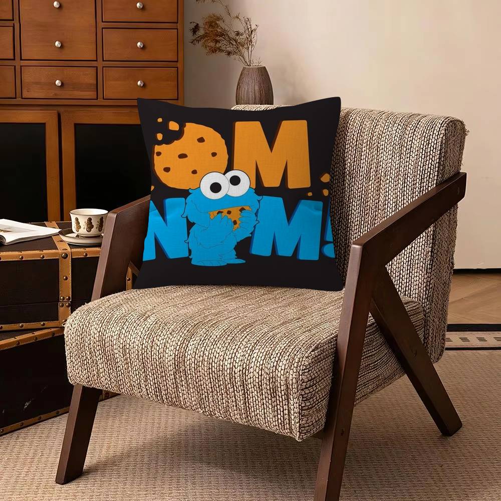 CCookies Monster Cartoon Pillow Gift Home Office Decoration Bedroom Sofa Car Cushion Cover Case X