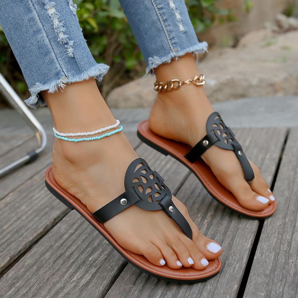 Modă Papuci de damă de exterior Casual Plajă Pantofi de damă Vară Nou Balerini Sandale Flip Flop Mers pe jos Clip deget de la picior Cataramă Roma Diapozitive de damă