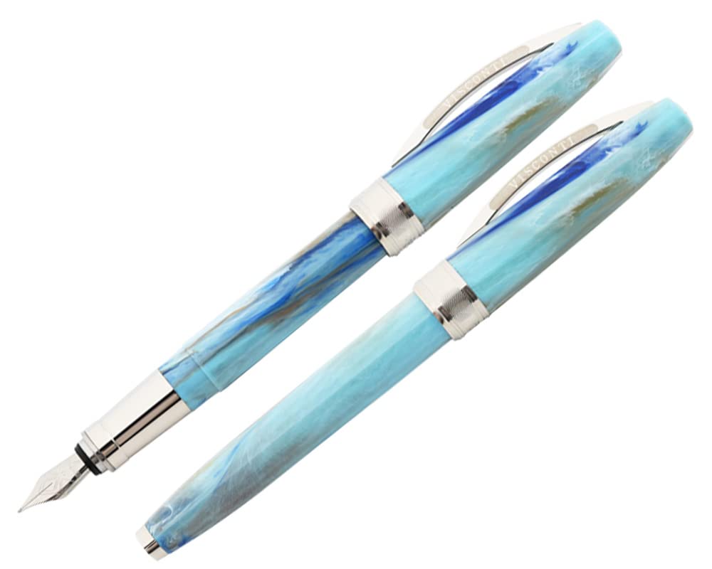

Visconti Van Gogh Fountain Sky Blue Fine F Self-Portrait Pen, CT, Dual-Use, Nib,