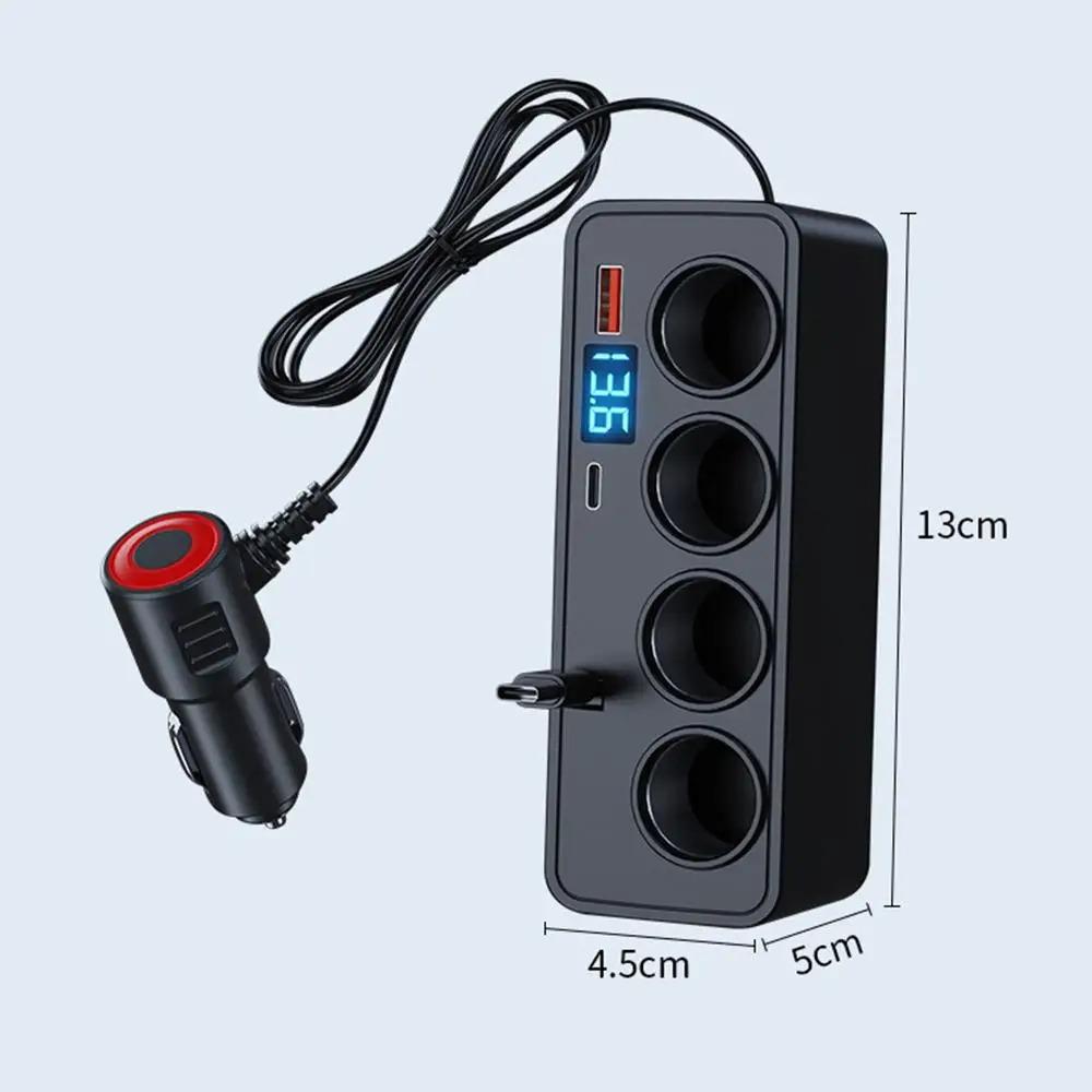 120W Car Charger Splitter Multi Ports PD30W QC3.0 Cigarette Lighter Adapter Car Cigarette Lighter Socket Splitter with Voltage