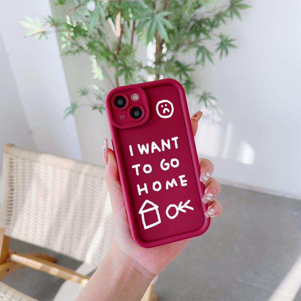 Go Home Pattern Soft TPU Phone Case for iPhone 17 Air 16 15 14 Pro Max Plus 13 12 Mini 8 7 X Xs Back Cover