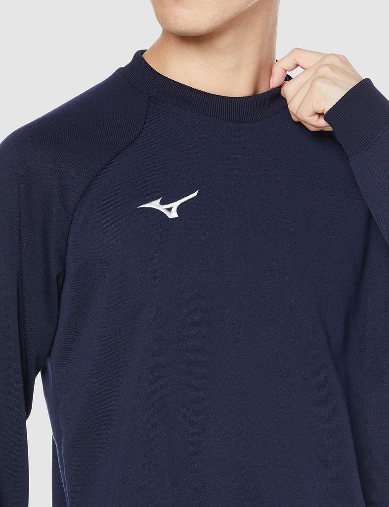 Mizuno Training Wear Crew Long Size S To Japanese Size Sweatshirt, Neck, Sleeve, Standard, 32MC0175, Navy, (Equivalent S)
