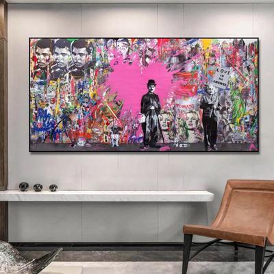 No Frame Graffiti Street Art Love Is The Ans Poster On Canvas Religious Posters Prints Cuadros Wall Art Pictures for Living Room