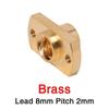 Flange Design 3D Printer Nut Wear Resistant Brass POM Nut  Linear Motion Module