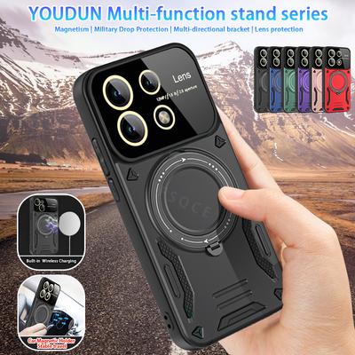 For Xiaomi Poco M6 Pro 4G Case Shockproof Armor Phone Case For Poko Little M 6 6M PocoM6 M6Pro Magnetic Ring Holder Back Cover