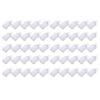 50pcs Empty Travel Bottles Keychain Holders Set Portable Travel Bottle Kit 30ml Reusable Bottle with Keychain Hook White