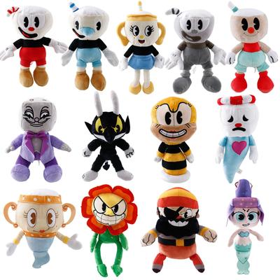 23-30Cm Adventure Game Cuphead Plush Toy Mugman The Devil Legendary Chalice Plush Dolls Toys For Children Gifts