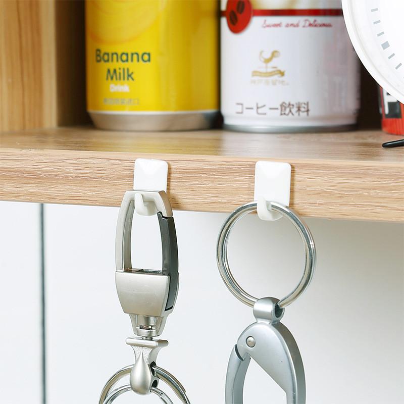 Shape Plastic U Adhesive Hooks Strong Hold Bathroom Kitchen Organization Storage
