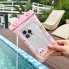 Cartoon Anti Sinking Air Waterproof Phone Bag Pouch for Apple IPhone Xiaomi Samsung Swimming Drifting Cute Touchable Lanyard