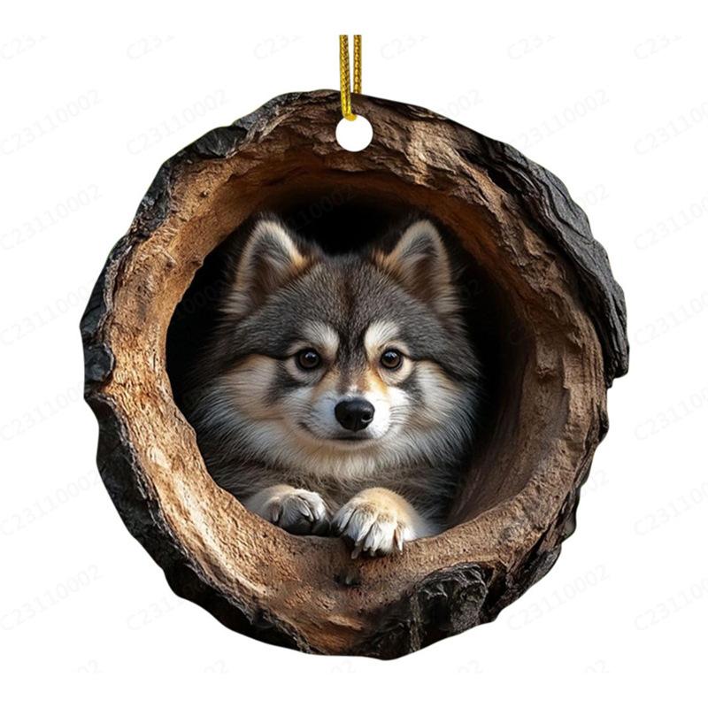 Christmas Acrylic Animal Ornaments 2025 Christmas Tree Pendant Seasonal Decor for Tree Hanging Xmas Navidad Party Supplies