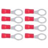 100Pcs Ring Terminal AWG12‑10 Insulated Crimp Wire Connector Set Kit for Equipment