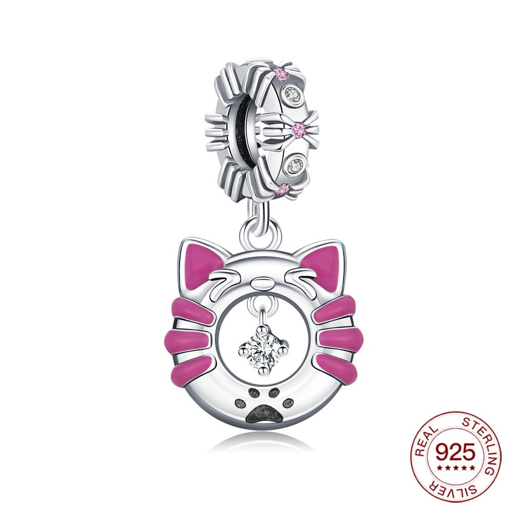 Copper Cats And Dogs Charms Beads Cute Pendants Fit Original Bracelet Diy For Friend'S Jewelry Love Gifts