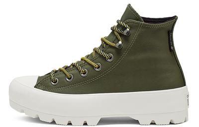 Zimowy GORE TEX z bieżnikiem Chuck Taylor All Star But Wysoki Gruba Podeszwa Oliwkowy Damski 566154C