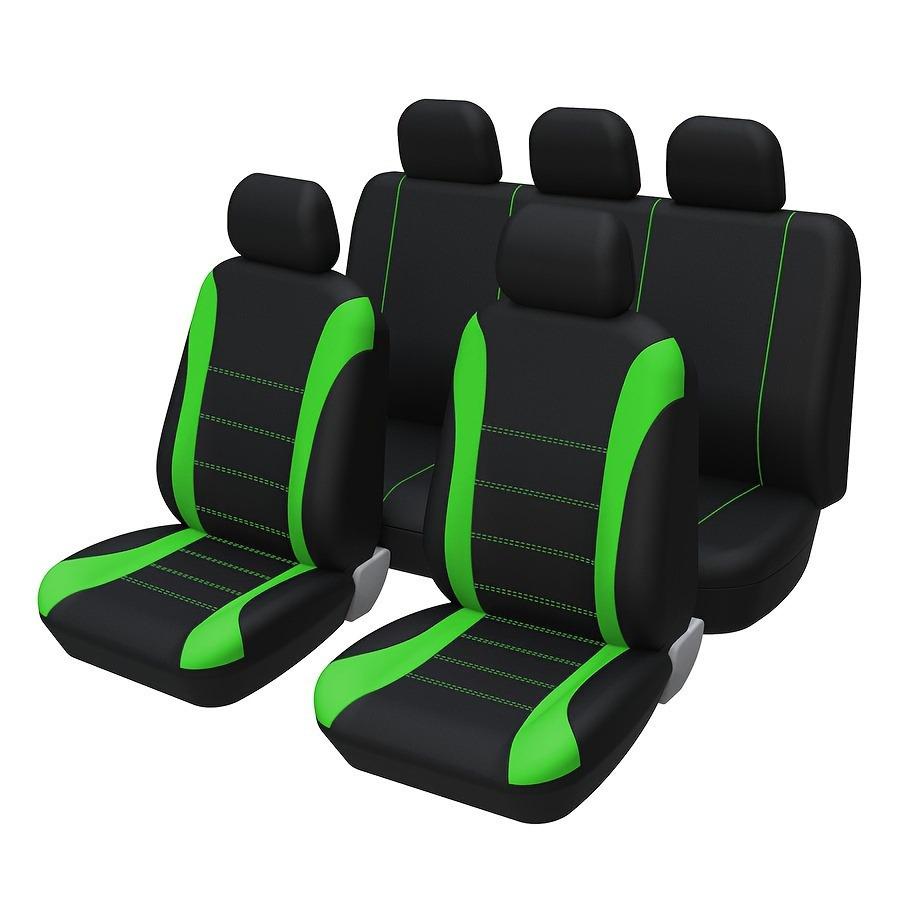 Five-Seat Universal Car Seat Cover with Waistline Design - Full Coverage Fabric Cushion Pad