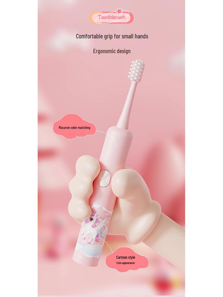 Children's Sonic Electric Toothbrush – Cute Cartoon, Soft Bristles, Smart Timer, Perfect Gift.