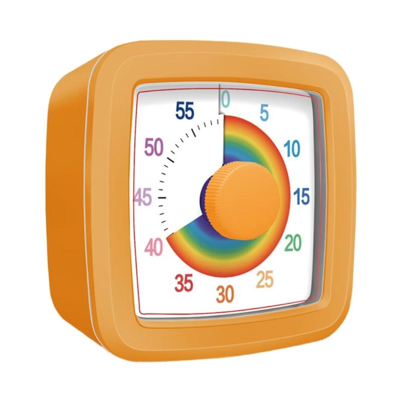 

Colorful Countdown Timer 60 Minutes Visual Timer Desk Time Management Tool with Rainbow Disk Kids Gift помаранчевий