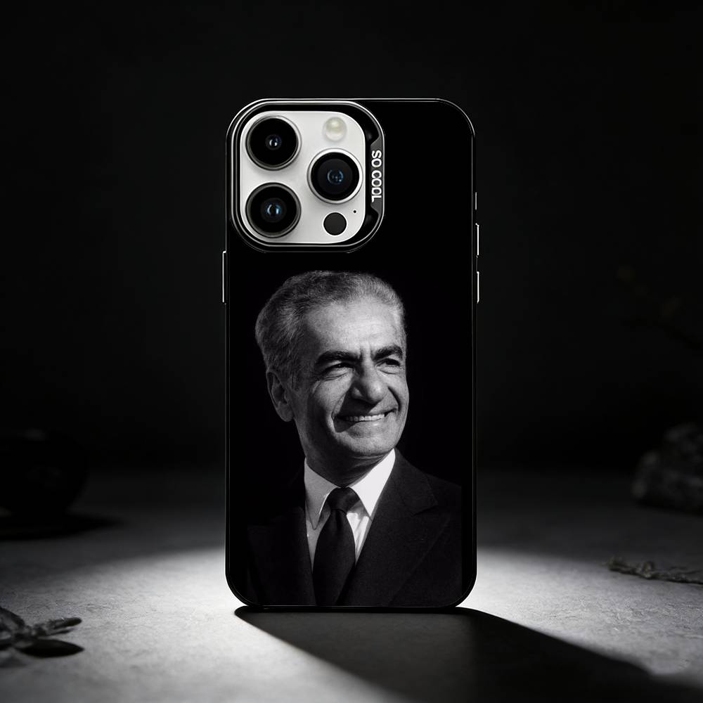 Mohammad Reza P-Pahlavi Phone Case For iPhone 17,16,15,14,13,12,11 Plus,Pro Max,XS,Colored silver phone case