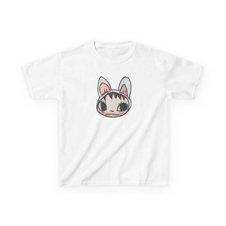 Yoshitomo Nara Bunny Ear Girl Illustration Baby Tee | T-Shirt, Cute Character Illustration, Art, 130
