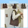 Chic And Trendy Wool Leopard Print Shoulder Tote Bag For Daily Fashion Needs