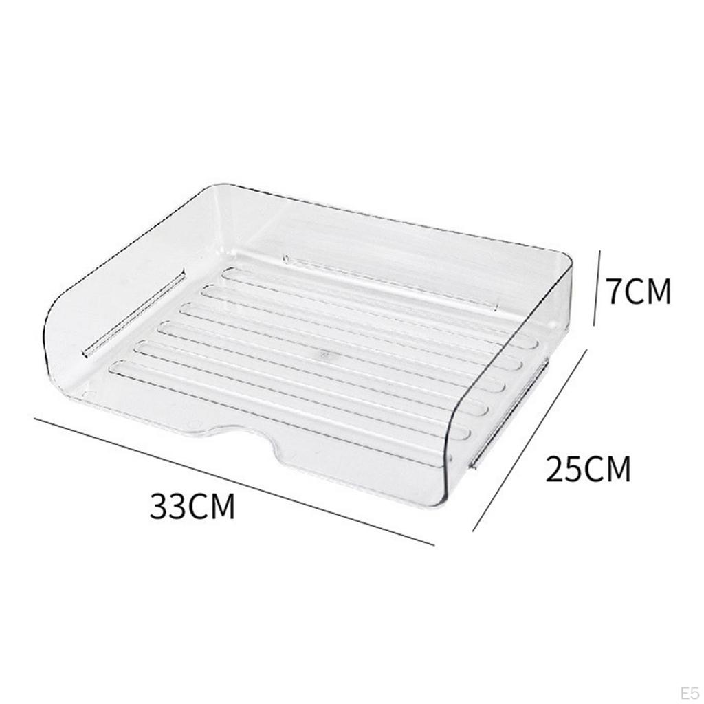 Stackable Document Organizer File Paper Holder Desk Accessories Desktop Letter