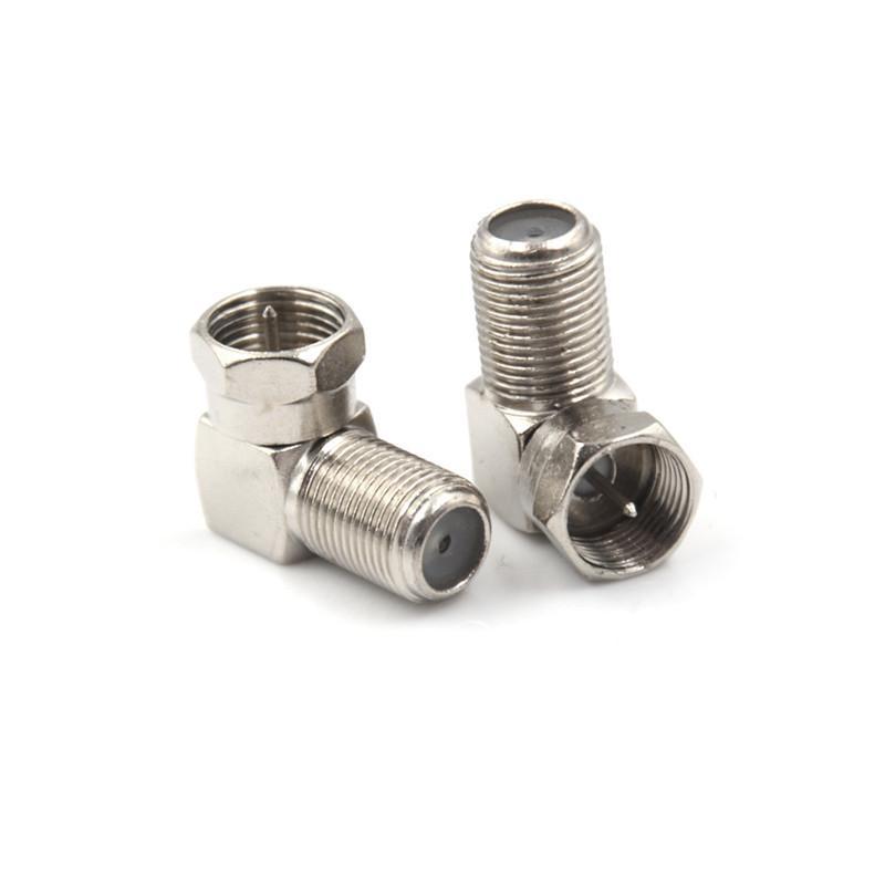 5Pcs 90 Degree F Male Female Connector Adapter Coaxial Cable Rg6 Rg59