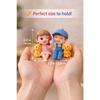 1 Set Couple Miniature Figurine Set Cute Boy Girl Showpiece for Home Decor Bookshelf Decoration