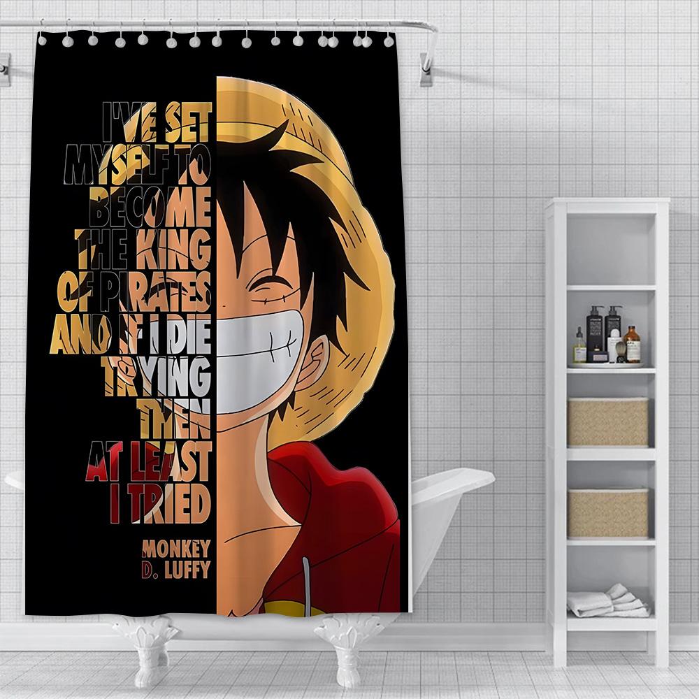 

Душевая аниме для L-Luffys занавеска водонепроницаемая полиэстеровая ткань краска красочные занавески для ванной дома декор для ванной занавеска с крючком YL120x180cm